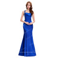 Grace Karin Sexy V-neck Cross Back Royal Blue Long perlé Robes de soirée formelles CL4603